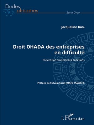 cover image of Droit OHADA des entreprises en difficulté